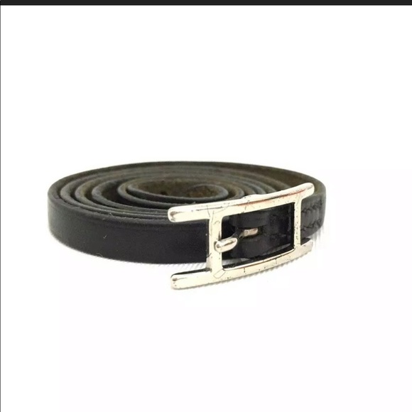 Authentic Hermes Api 3 black leather Bracelet - Picture 3 of 9